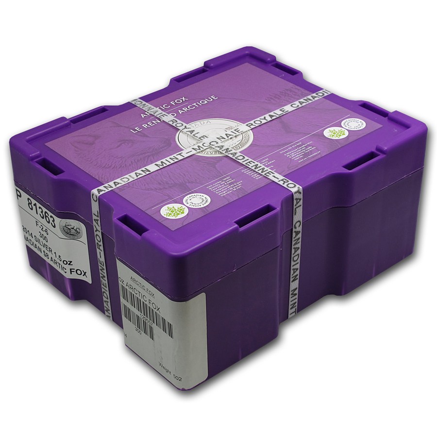 Arctic Fox Purple box silver Coins