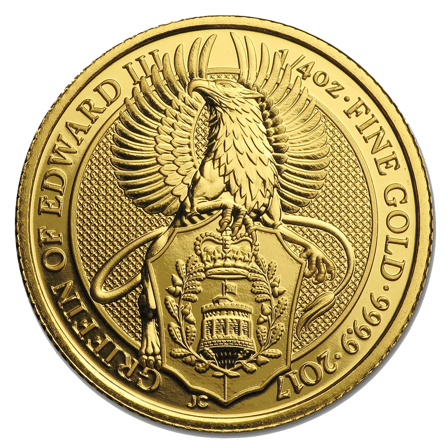 Gold Great Britain Queen's Beast 1/4 Ounce Coin