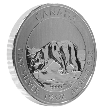 Silver Canadian Polar Bear 1-1/2 Ounce Coin