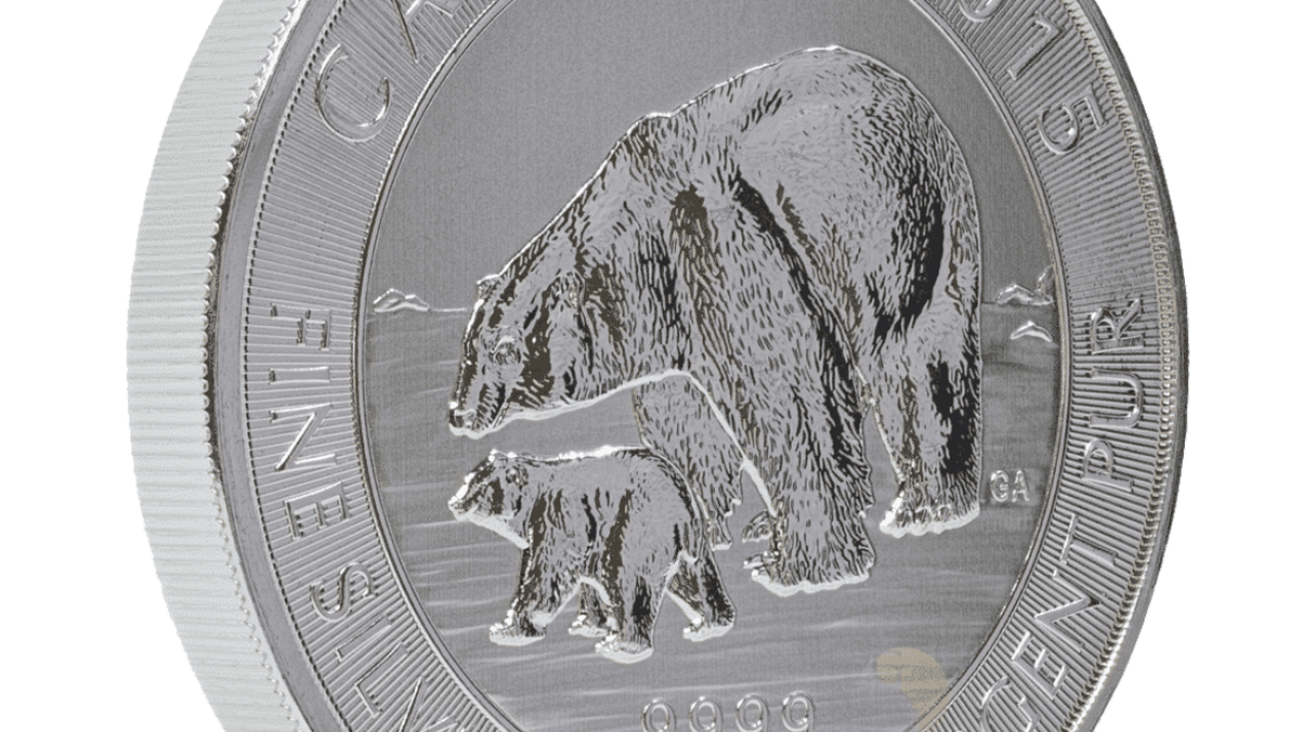 Silver Canadian Polar Bear & Cub 1-1/2 Ounce Coin - GSI Exchange