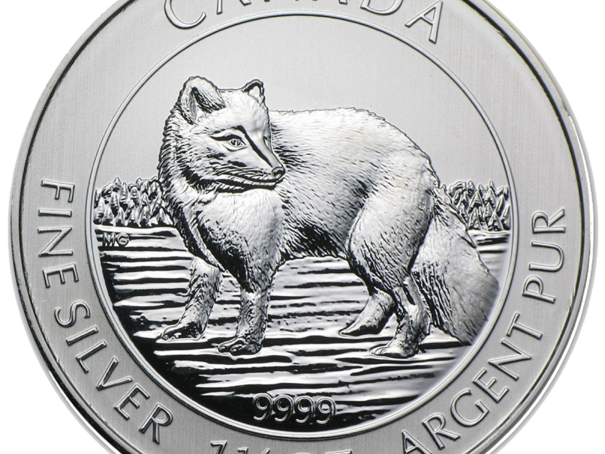 Silver Canadian Arctic Fox 1-1/2 Ounce Coin - GSI Exchange