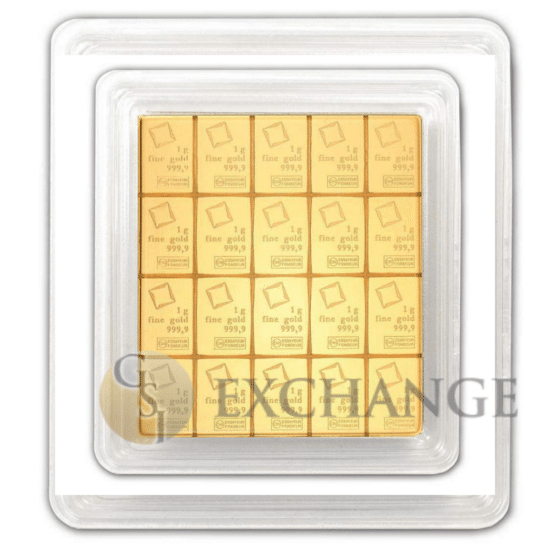 Gold Valcambi Suisse 20 Gram CombiBar - GSI Exchange