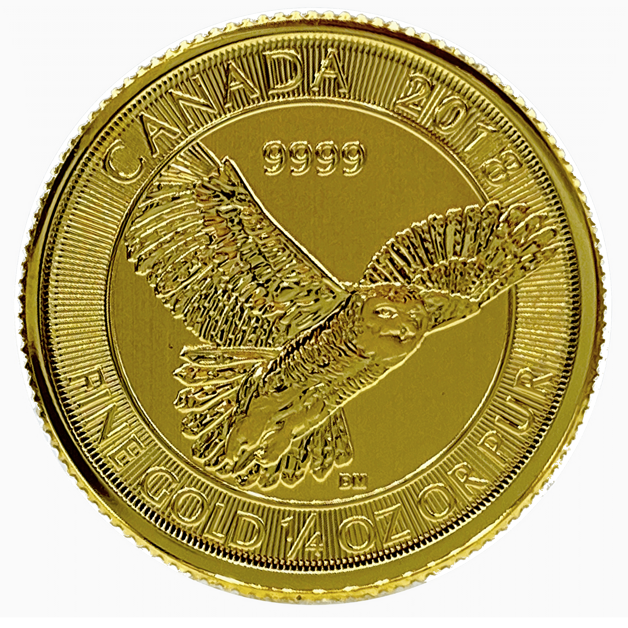 Canadian Snowy Owl 2018 1/4 ounce Gold
