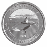 Silver Canadian Orca 2 Ounce Coin