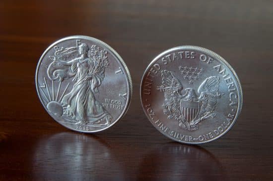 Silver coins.