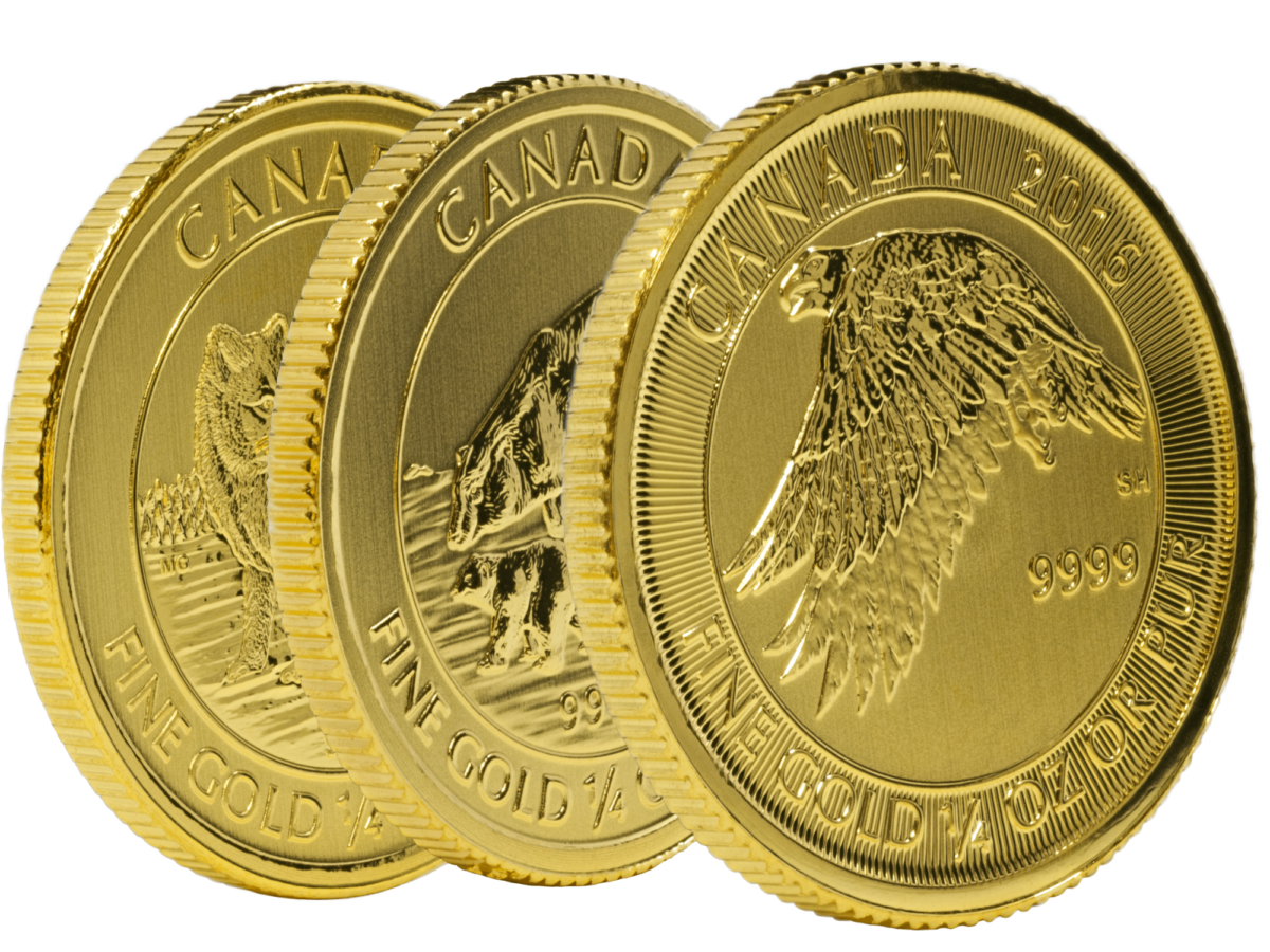 Gold Canadian Arctic Fox 1/4 Ounce Coin - GSI Exchange