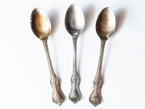 Silver spoons.