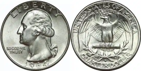 A Washington Silver Quarter.