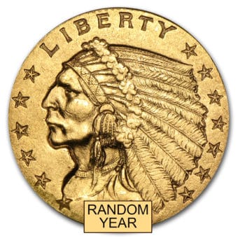$2.5 Gold Indian Quarter Eagle - XF