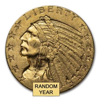 $5 Gold Indian Half Eagle - BU