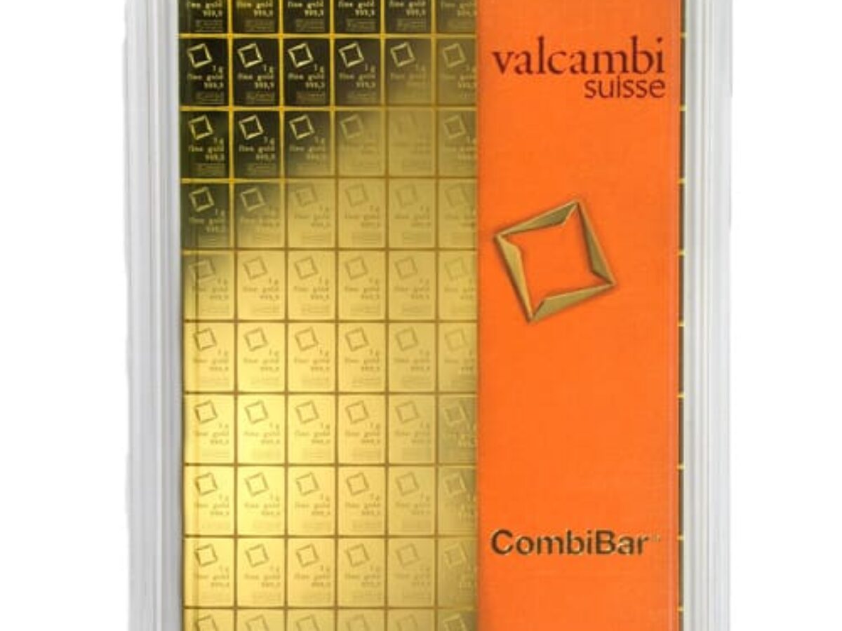 Gold Valcambi Suisse 100 Gram CombiBar - GSI Exchange