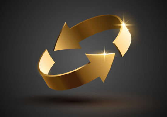 Gold,Rotation,Arrows