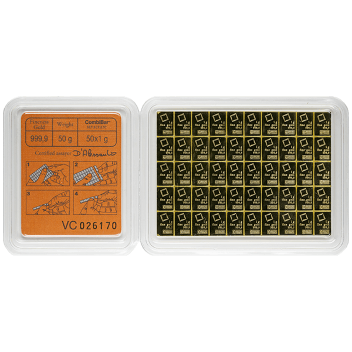 ワンタメ　ゴールド、シルバーパピー、シークレット他16枚(バージョン15) Gold Valcambi Suisse 50 Gram CombiBar - GSI Exchange